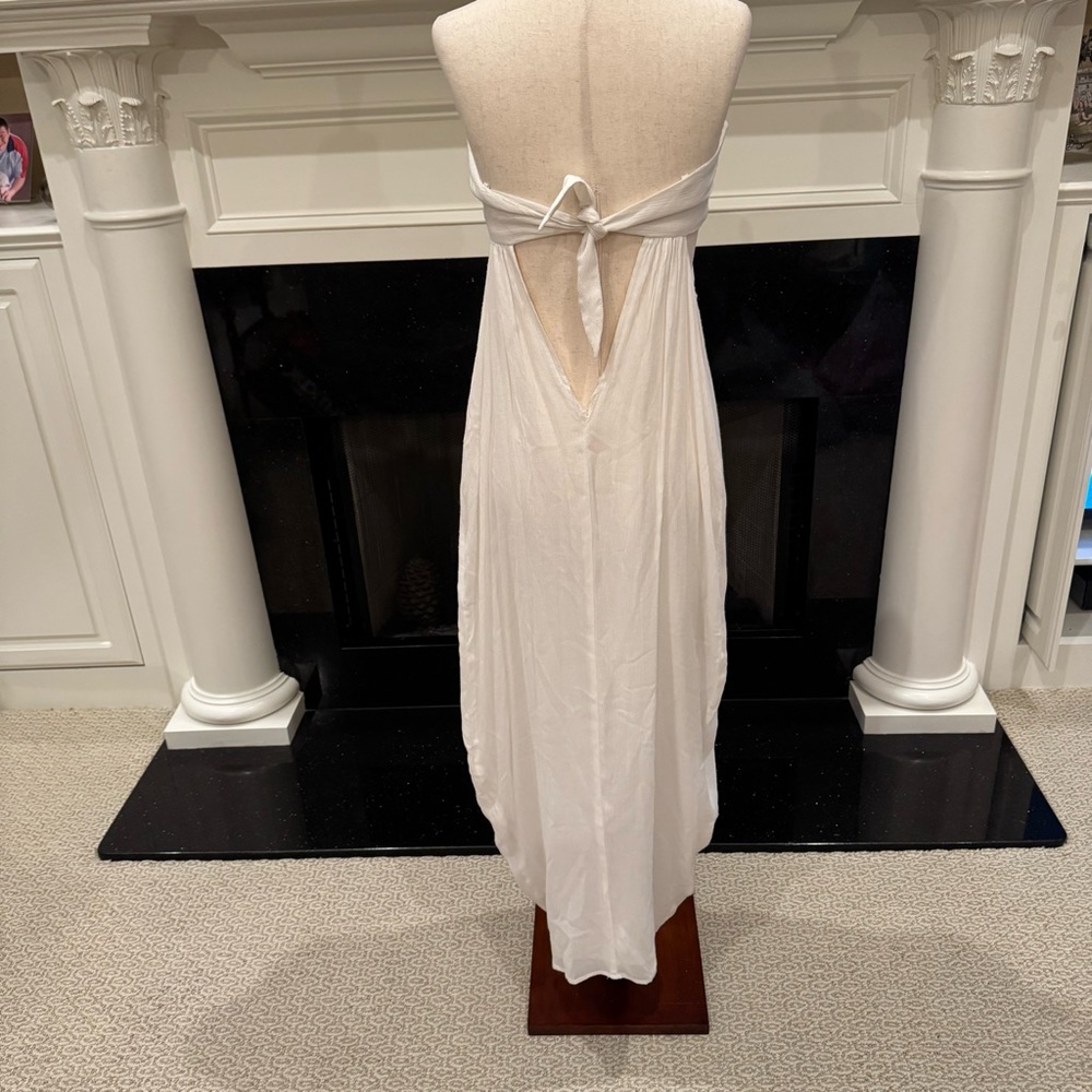 Mara Hoffman Swim Strapless Maxi Cover-Up Dress – Rainbow Stripe Bodice – Size L - Picture 8 of 13